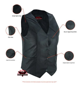 Volto Women's leather motorcycle vest