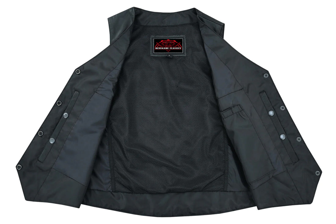 Volto Women's leather motorcycle vest