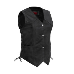 Aemor™ Women's Leather Motorcycle Vest