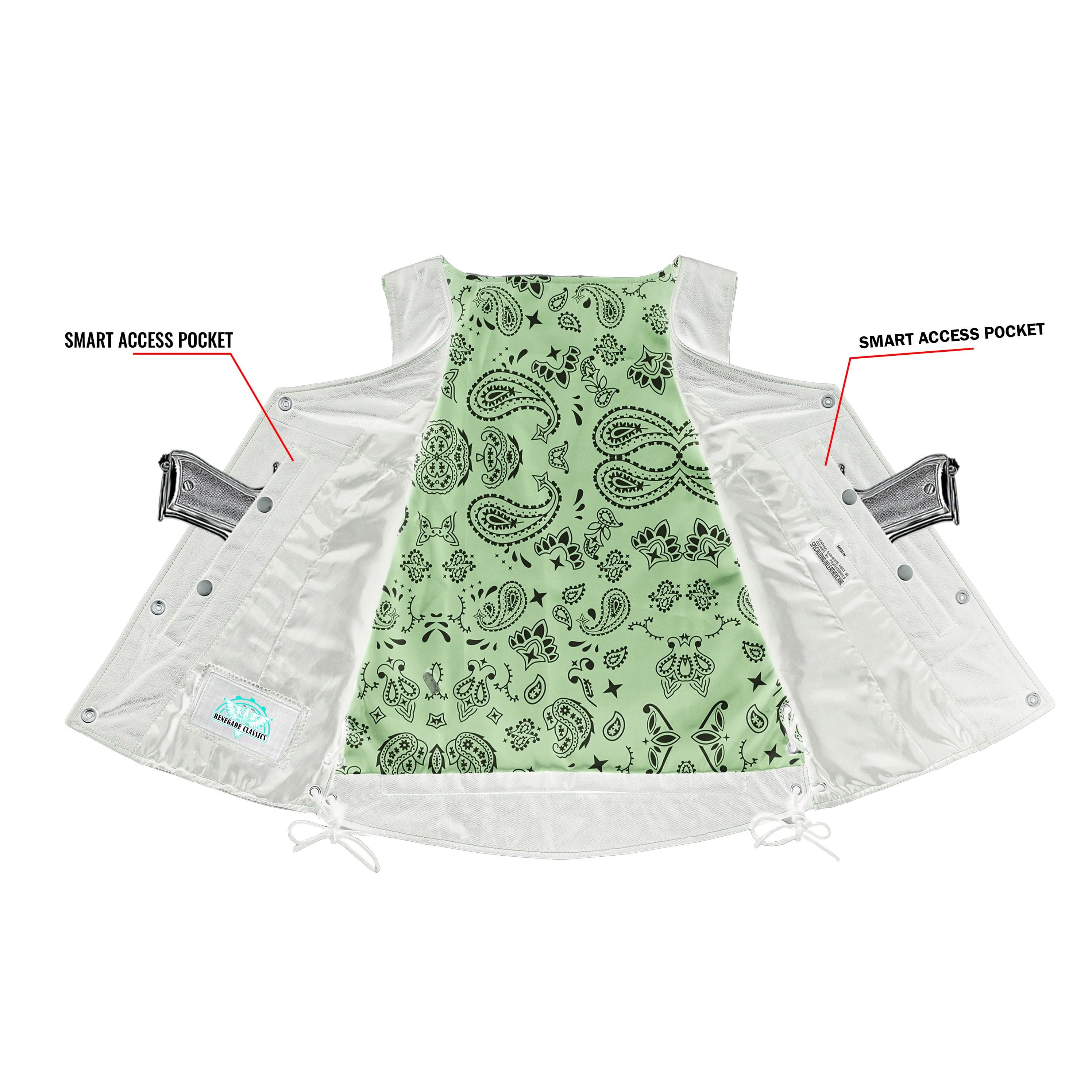 Calypsa Women's leather motorcycle vest