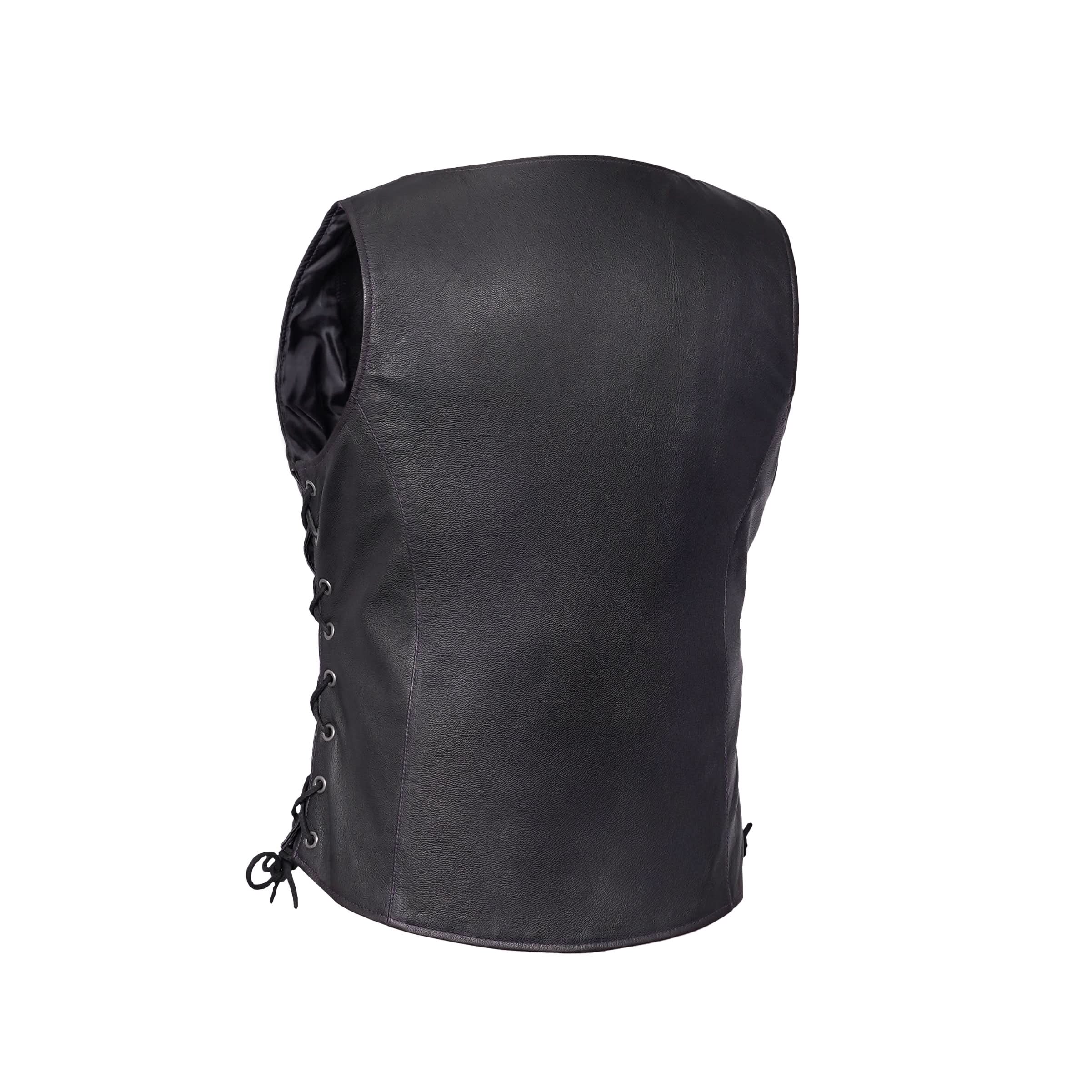 Calypsa Women's leather motorcycle vest