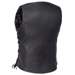 Calypsa Women's leather motorcycle vest