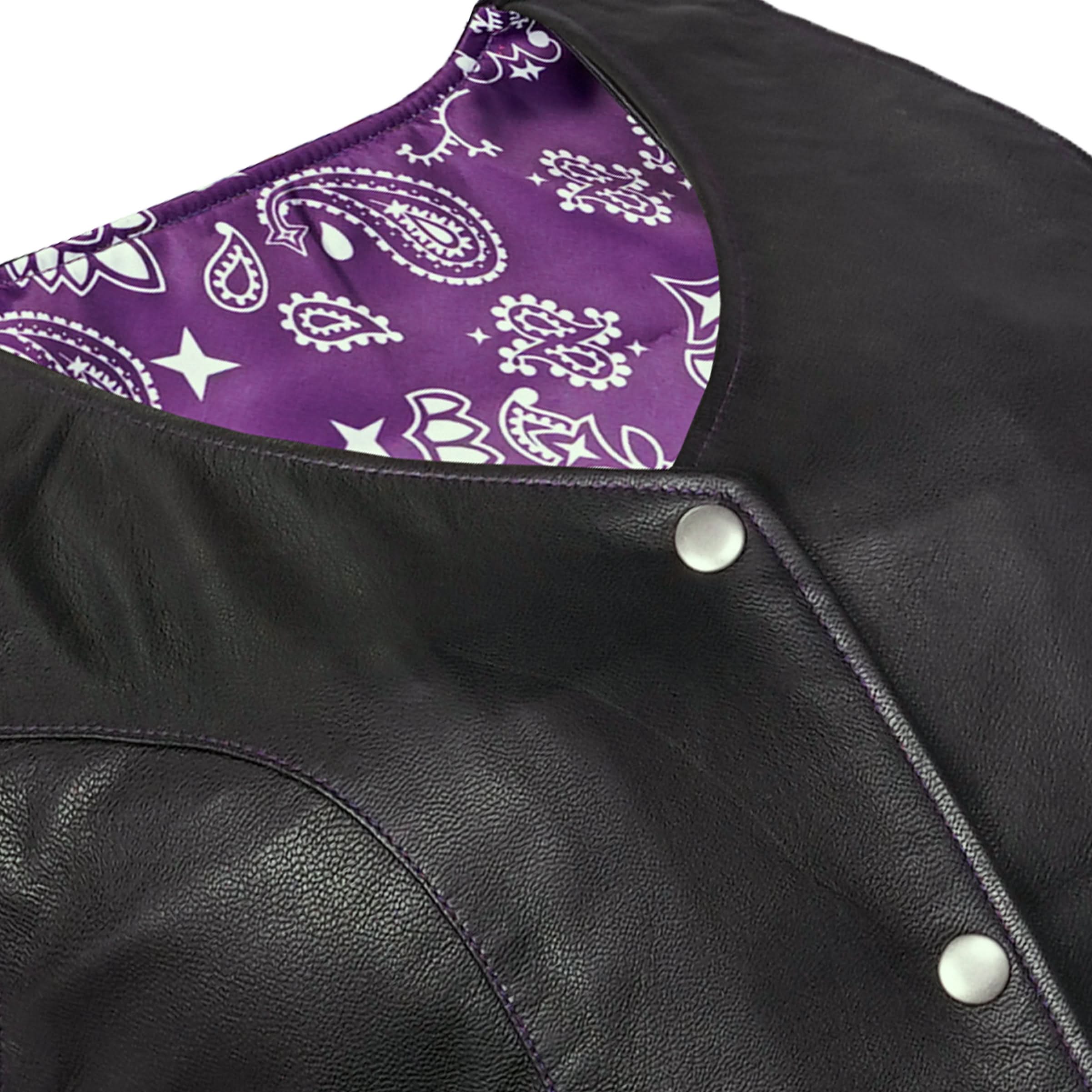 Calypsa Women's leather motorcycle vest