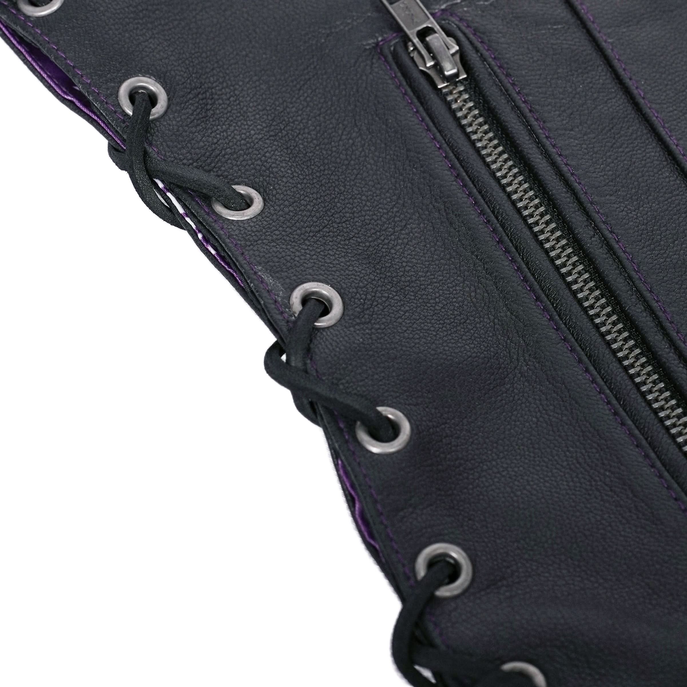 Calypsa Women's leather motorcycle vest