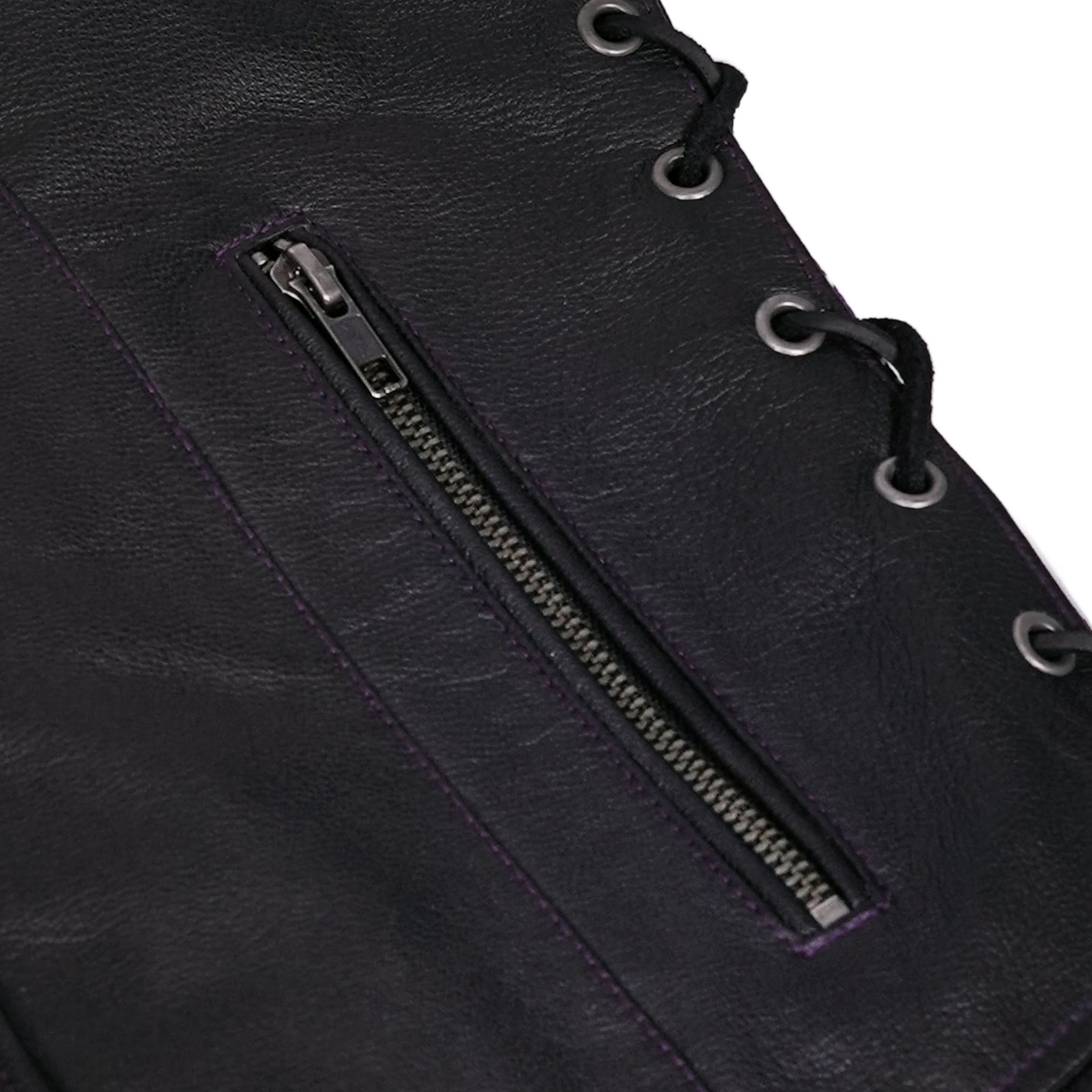 Calypsa Women's leather motorcycle vest