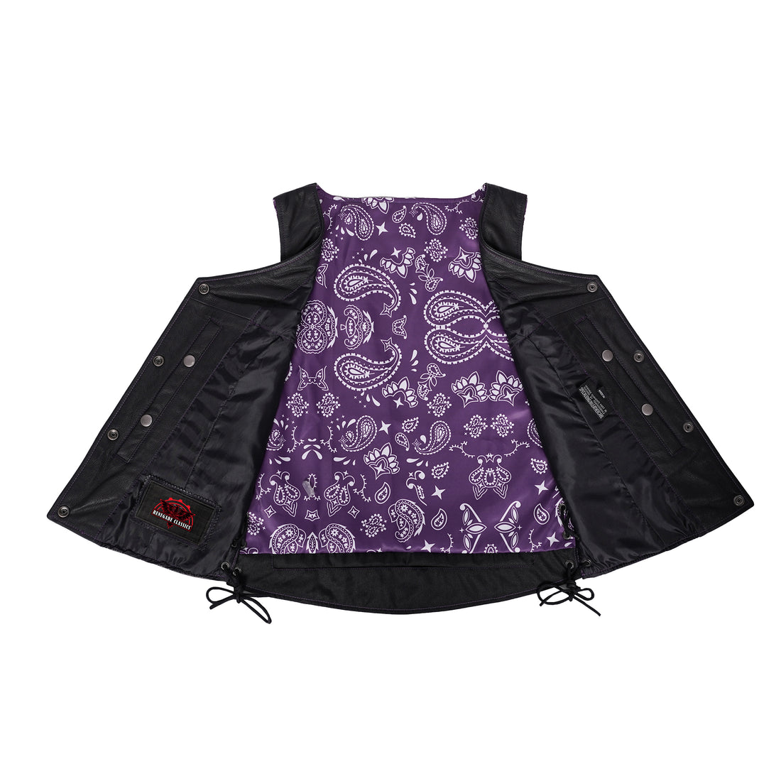 Calypsa Women's leather motorcycle vest