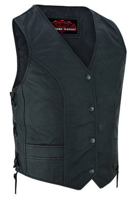WooGirl Women's  leather biker vest