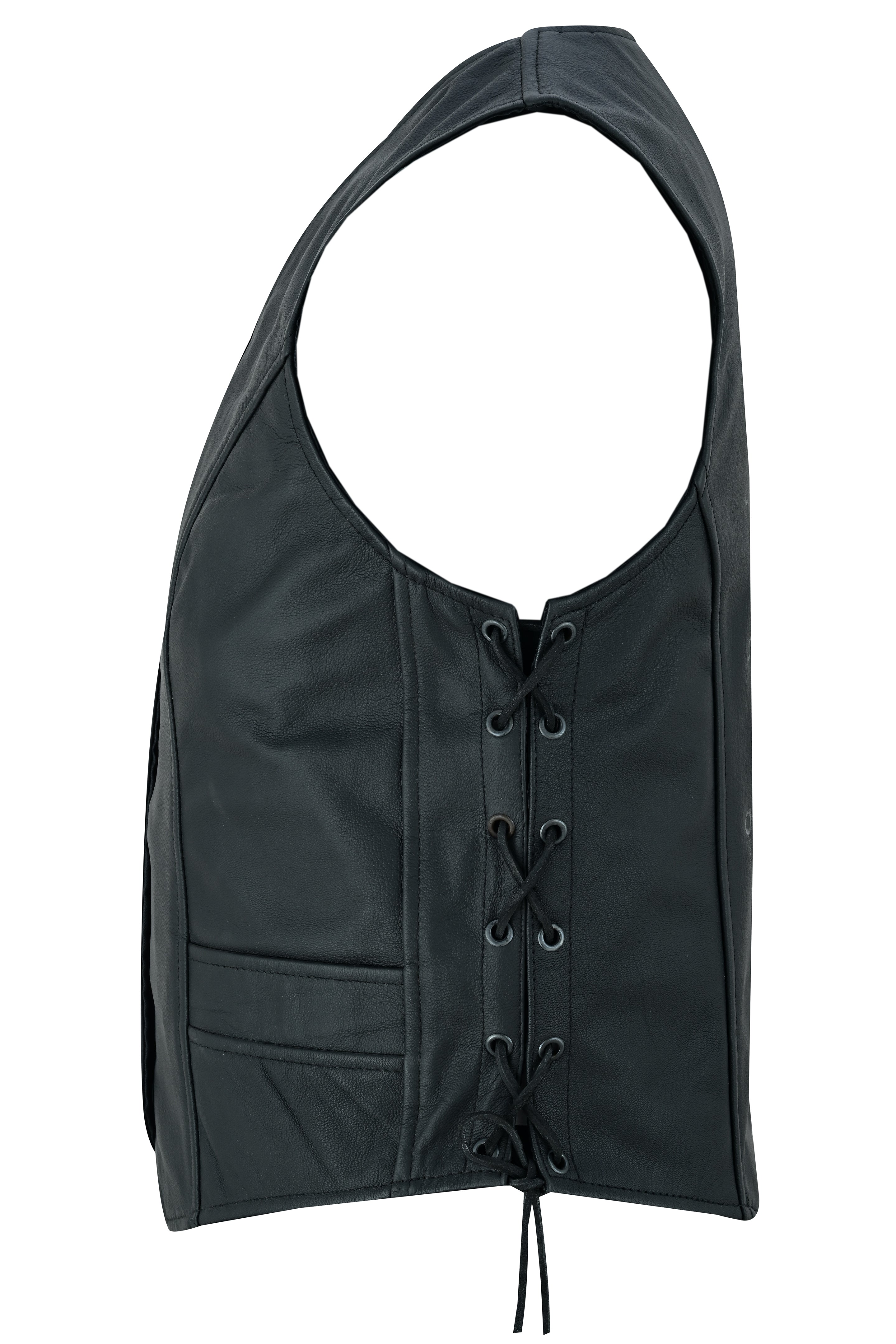 トップス Used Leather Vest Amazon.com: Men's motorcycle leather vest with buckles (S