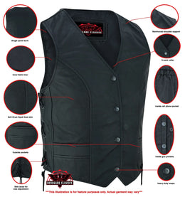 WooGirl Women's  leather biker vest