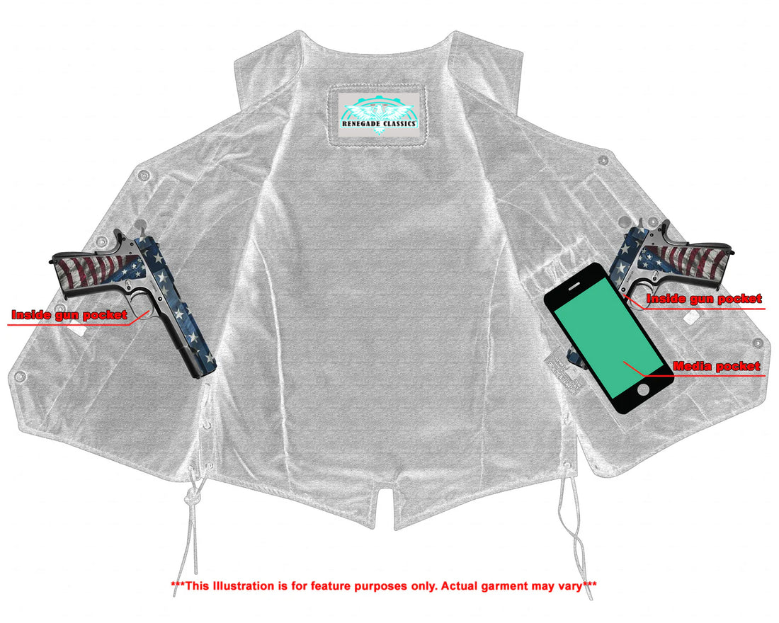 WooGirl Women's  leather biker vest