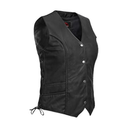 Luxuri™ Women's leather motorcycle vest