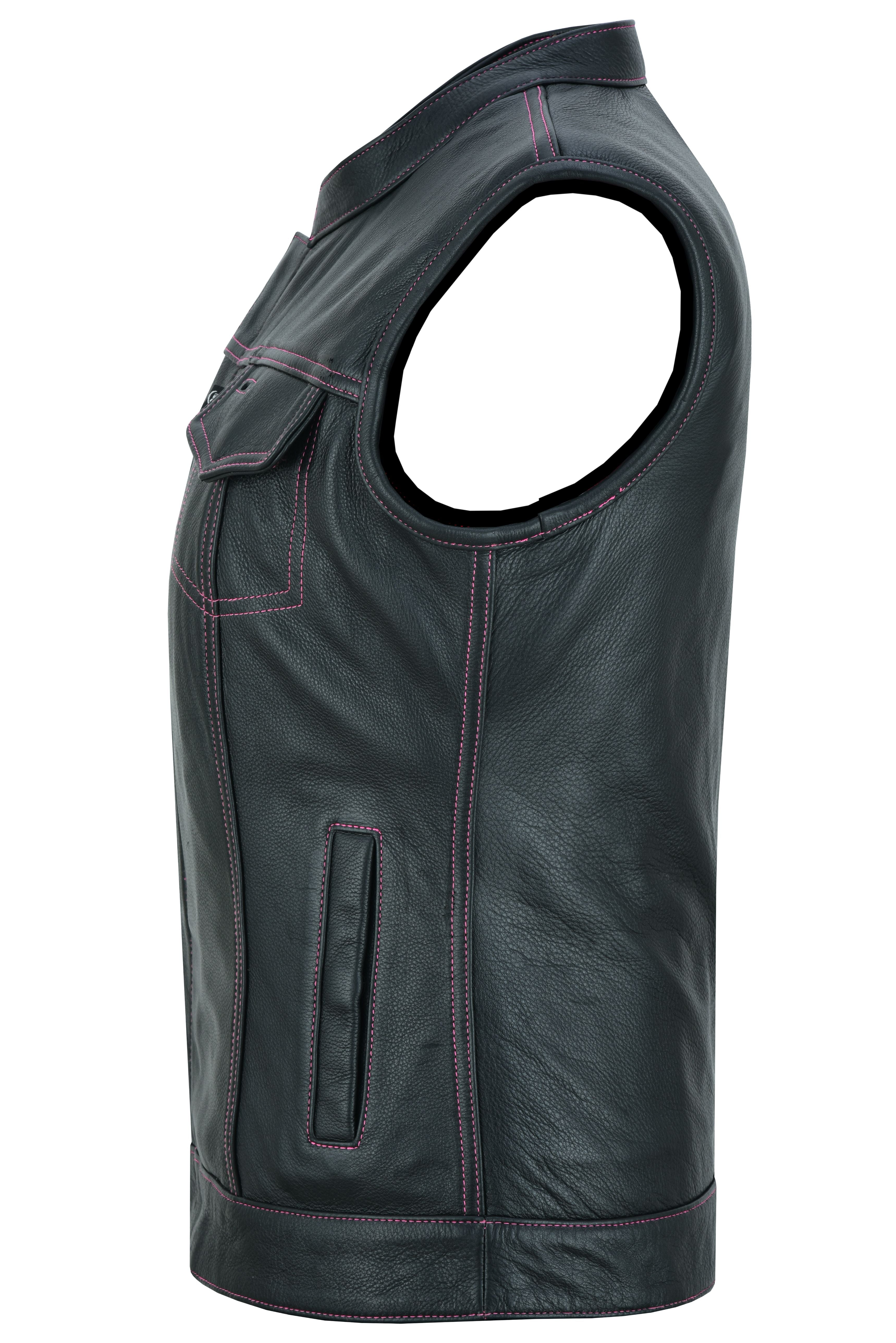 Lunula Women's leather motorcycle vest Women's Leather Vests Renegade Classics