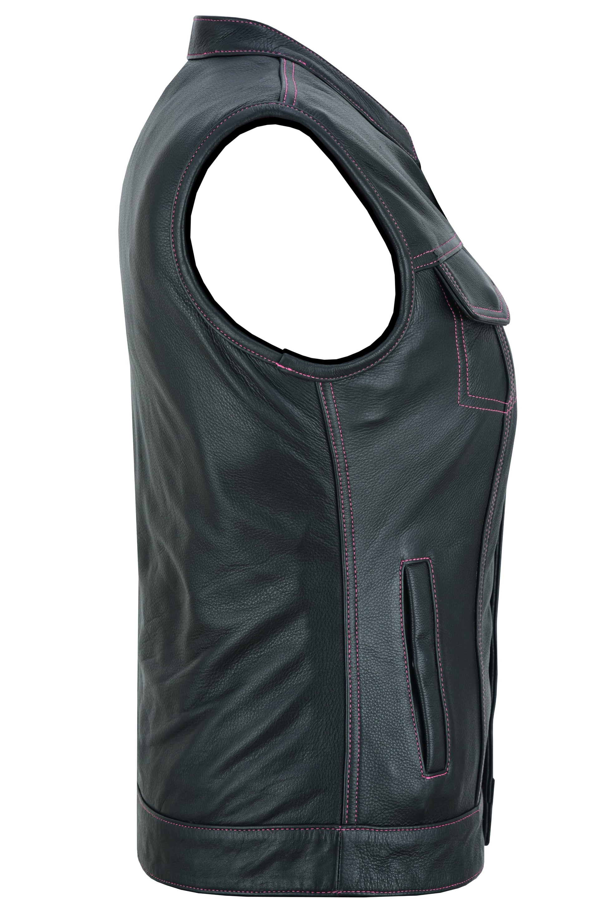 Lunula Women's leather motorcycle vest Women's Leather Vests Renegade Classics