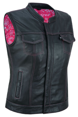Lunula Women's leather motorcycle vest Women's Leather Vests Renegade Classics