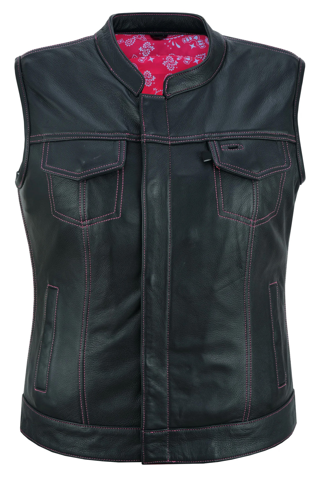 Lunula Women's leather motorcycle vest