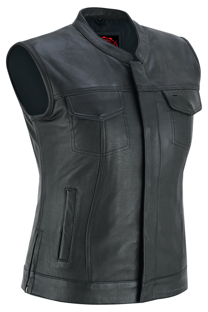 Maxillea  Women's leather motorcycle vest
