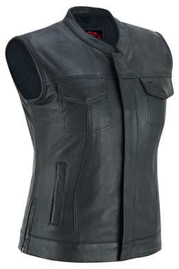 Maxillea  Women's leather motorcycle vest