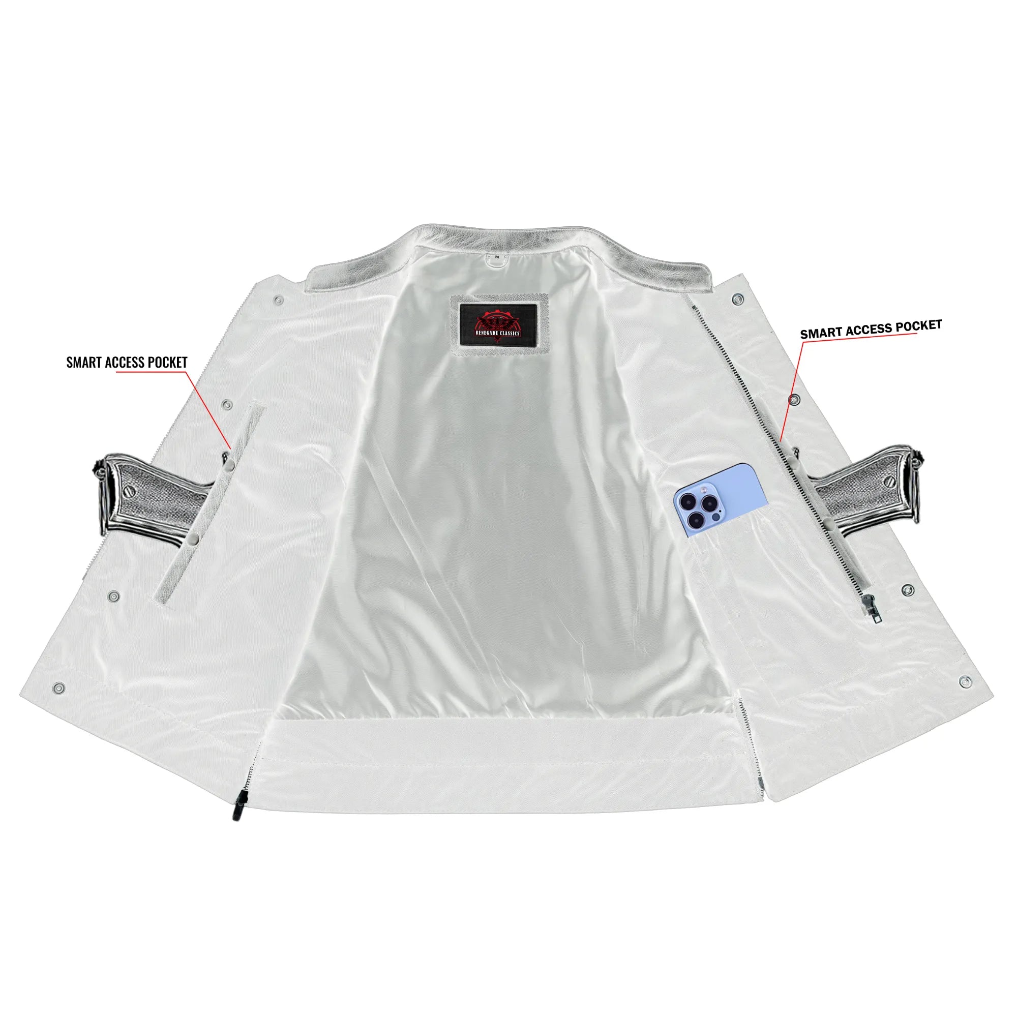 Maxillea™ Women's leather motorcycle vest