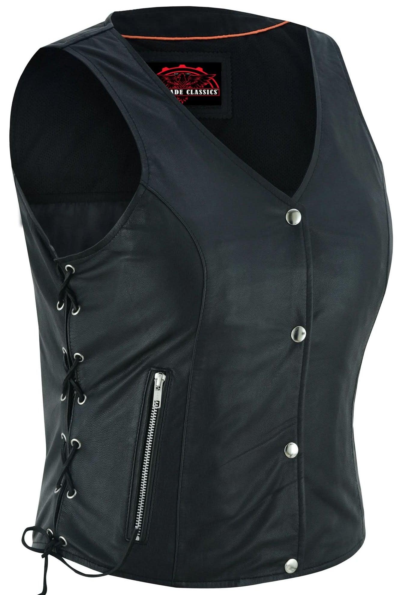Ophora Women's leather motorcycle vest