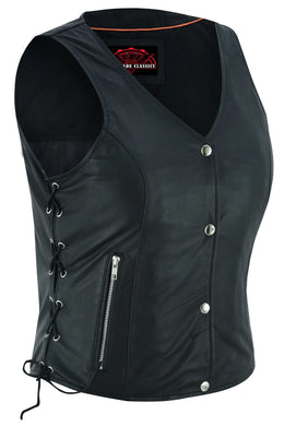 Ophora Women's leather motorcycle vest
