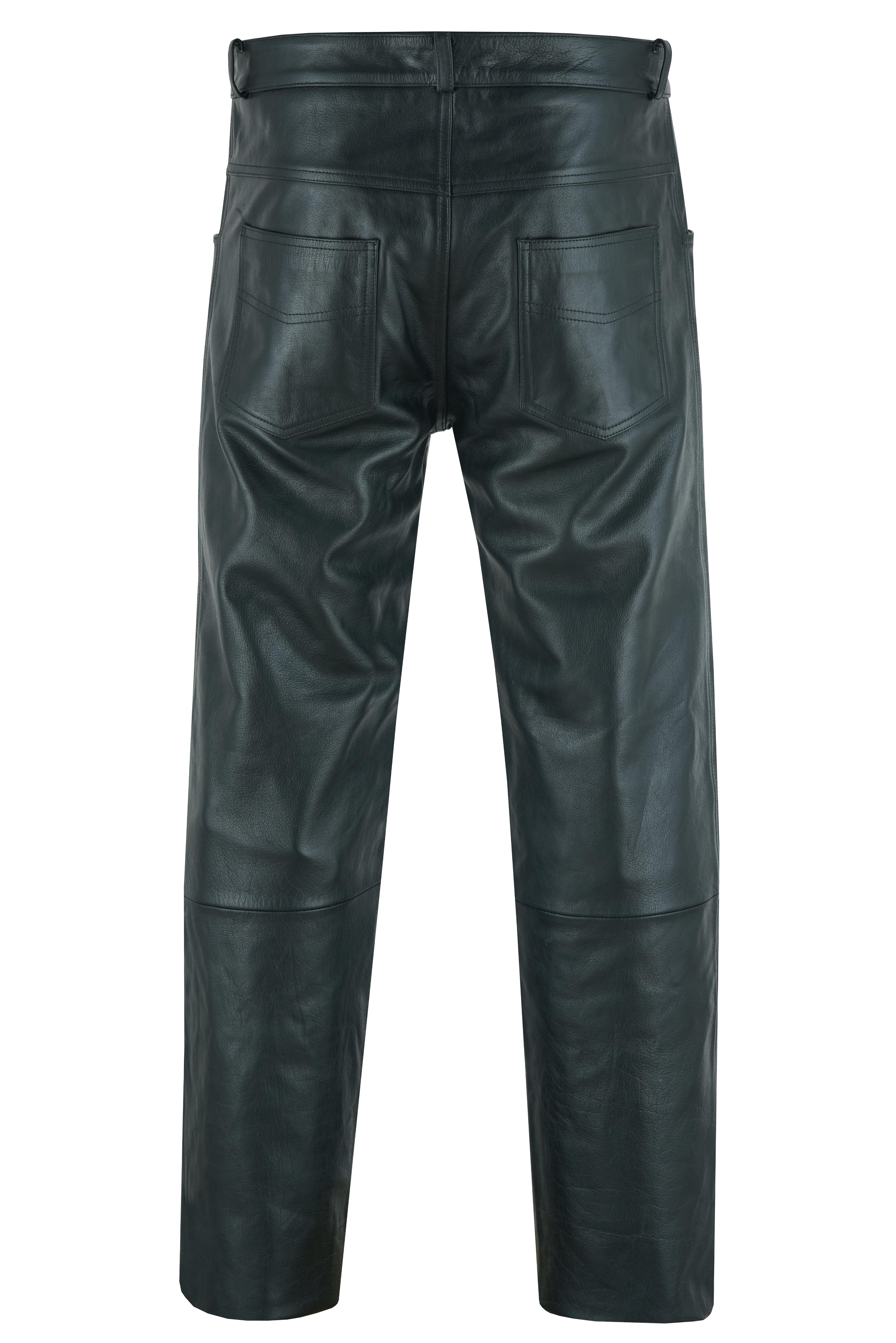 Onedrive Men's Black Motorcycle Leather Pants – Renegade