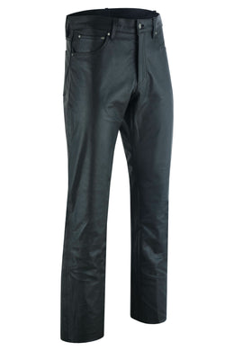 DS Women's Classic 5 Pocket Black Casual Motorcycle Leather Pants Chaps & Pants Renegade Classics