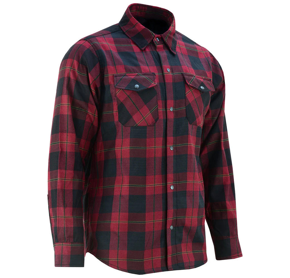 Alpha Check Men's Adventure Plaid Flannel Shirt - Red and Black