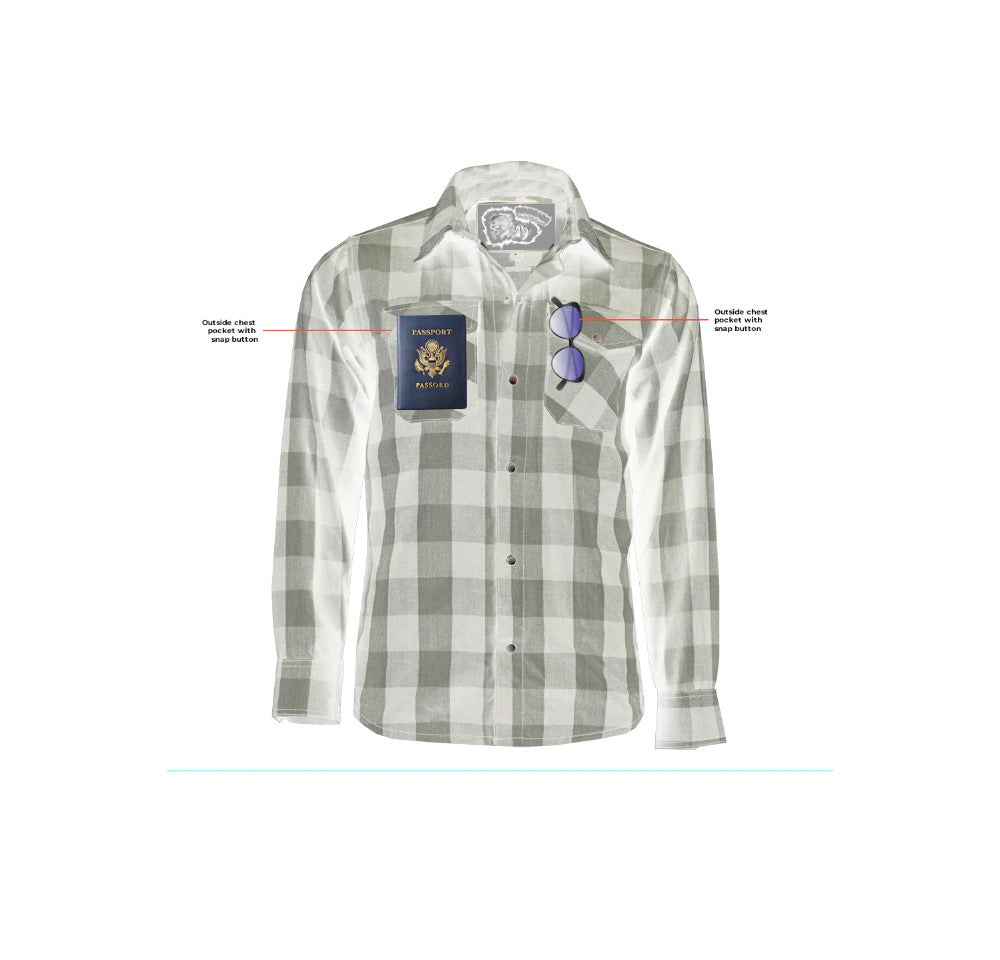 Alpha Check Men's Bold Plaid Flannel Shirt - Black, Red, and Blue Flannel Renegade Classics