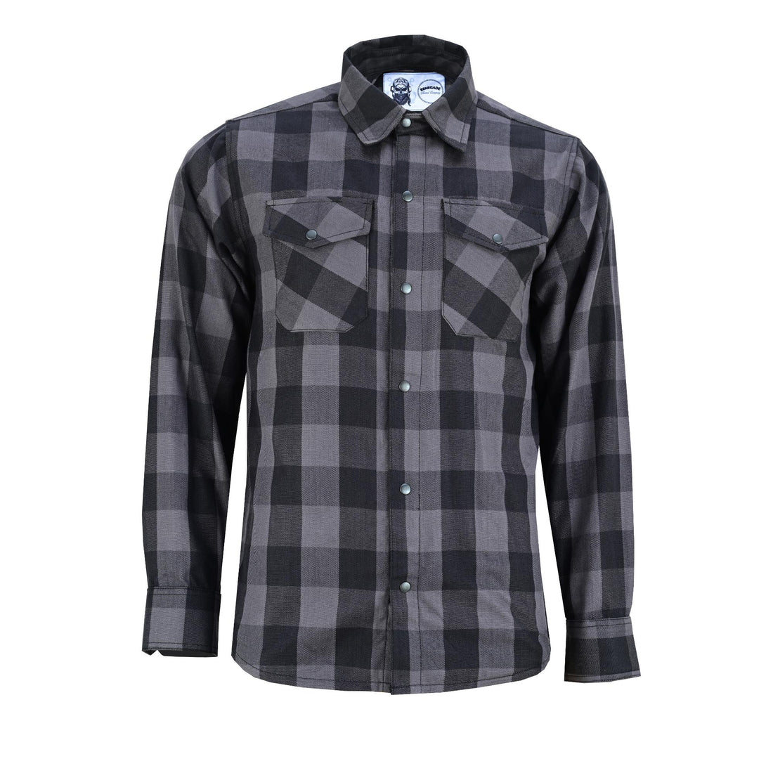 Gray Ride Men's Classic Plaid Flannel Shirt - Black & Gray