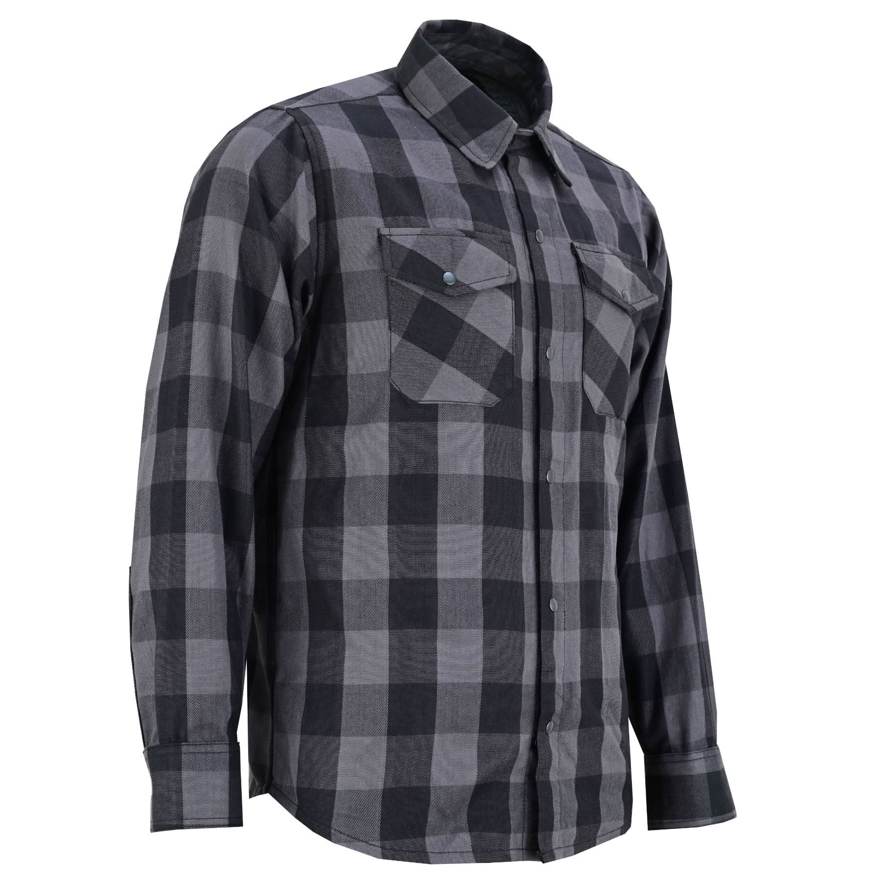 Gray Ride Men's Classic Plaid Flannel Shirt - Black & Gray Flannels Renegade Classics