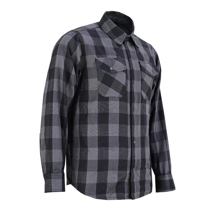 Gray Ride Men's Classic Plaid Flannel Shirt - Black & Gray