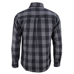 Gray Ride Men's Classic Plaid Flannel Shirt - Black & Gray Flannels Renegade Classics