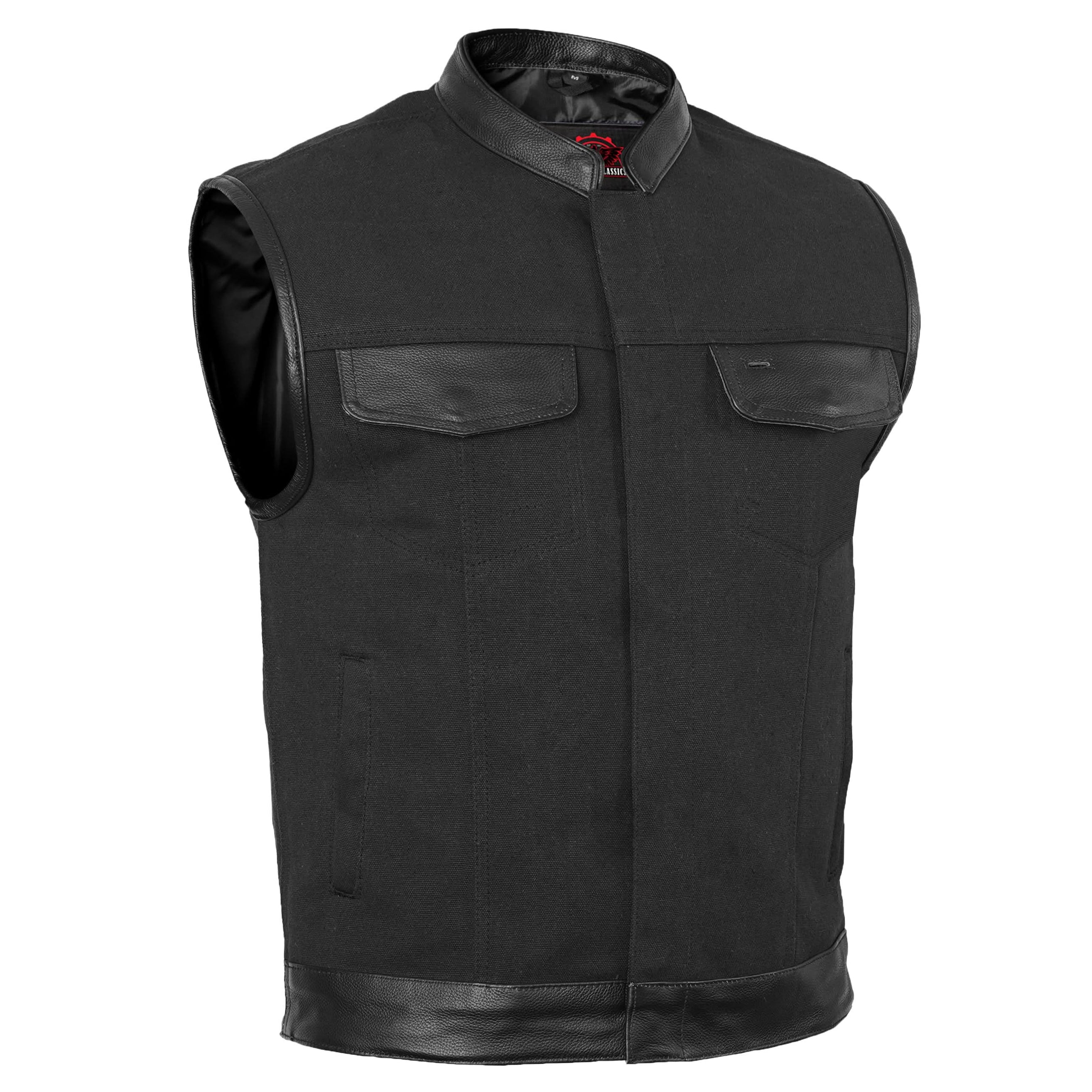 Night barron Men's  Textile  Vest - black