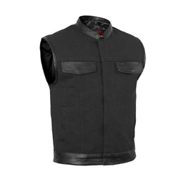 Night barron Men's  Textile  Vest - black