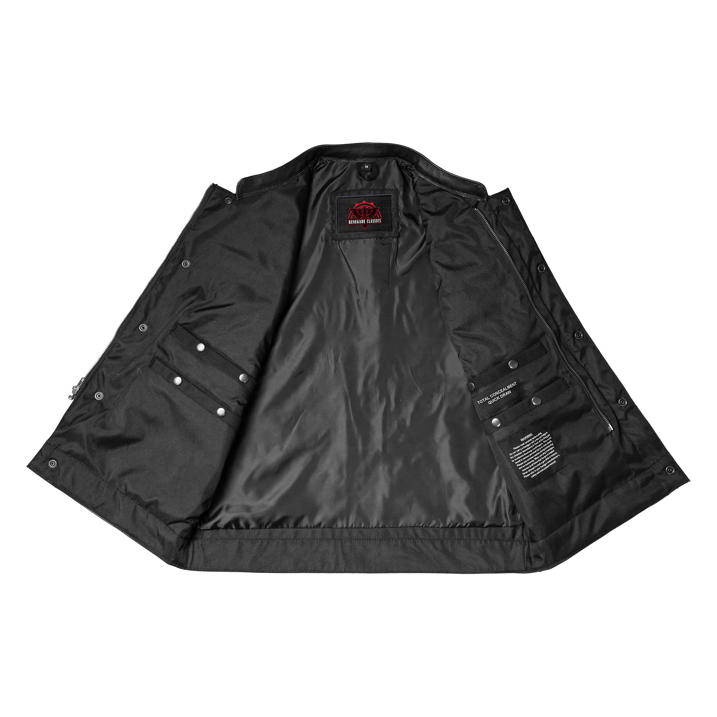 Night barron Men's  Textile  Vest - black