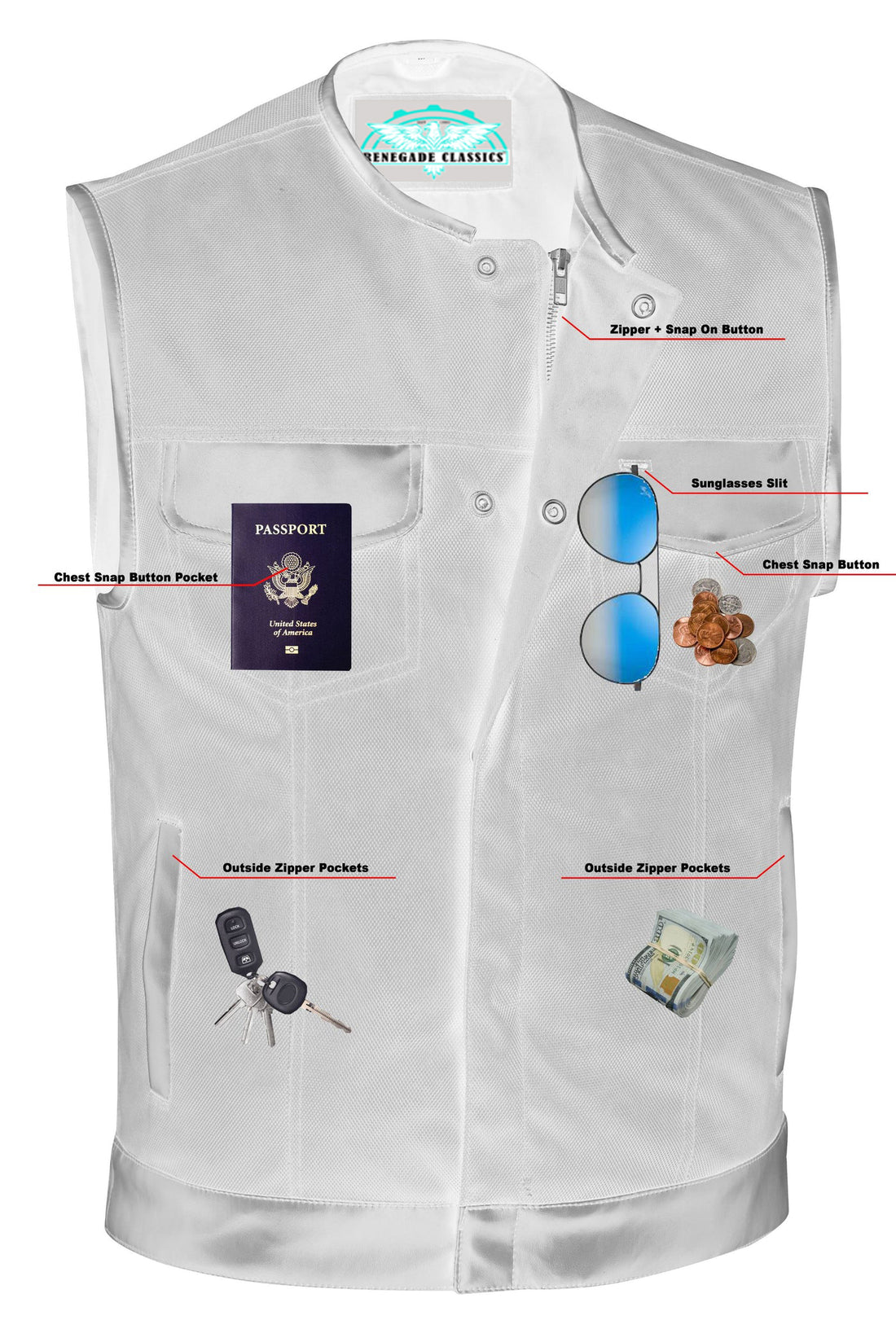 StarFuse Men's textile  vest -  Black