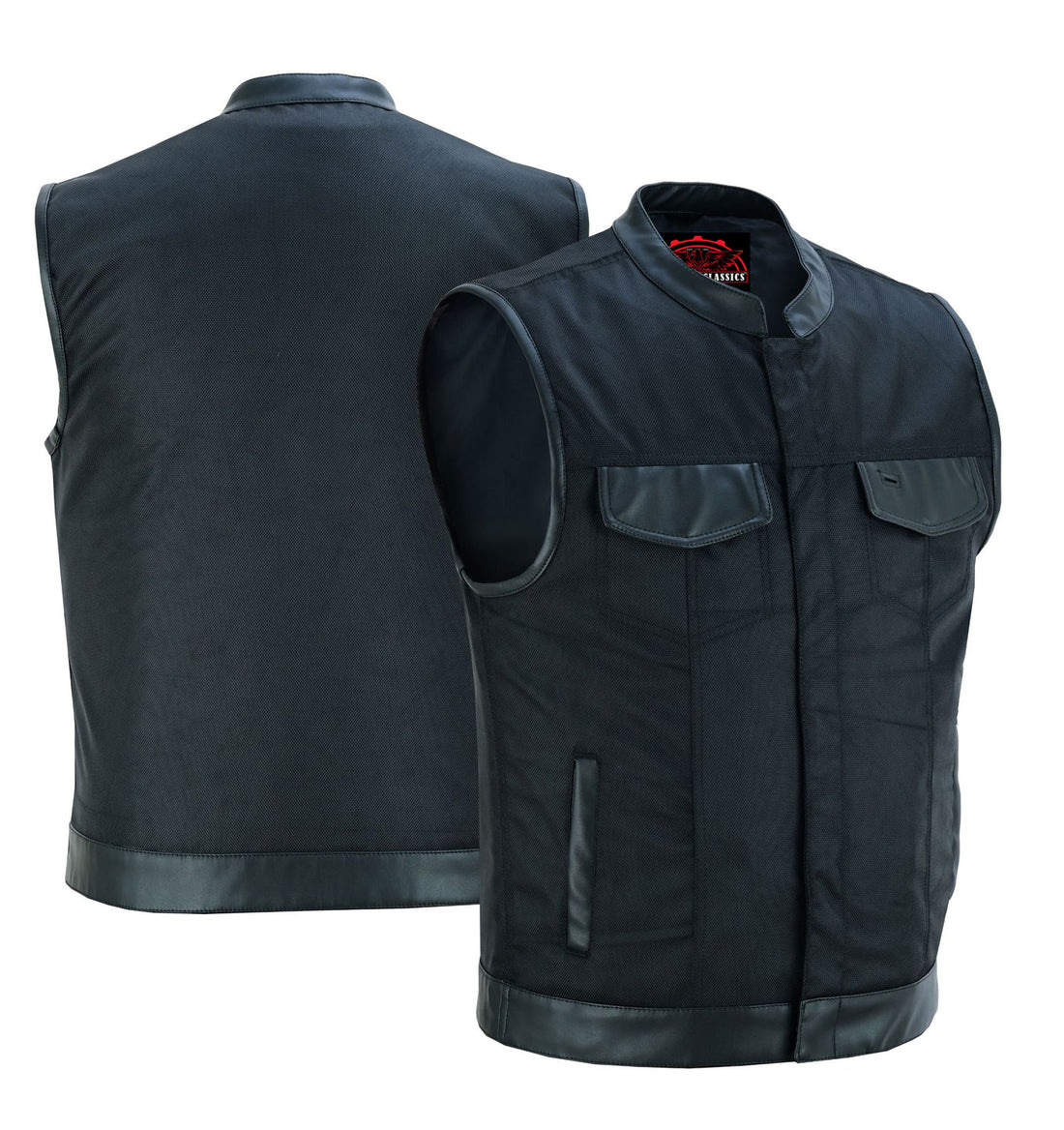 Shadowblend Men's  Black Motorcycle Textile Vest