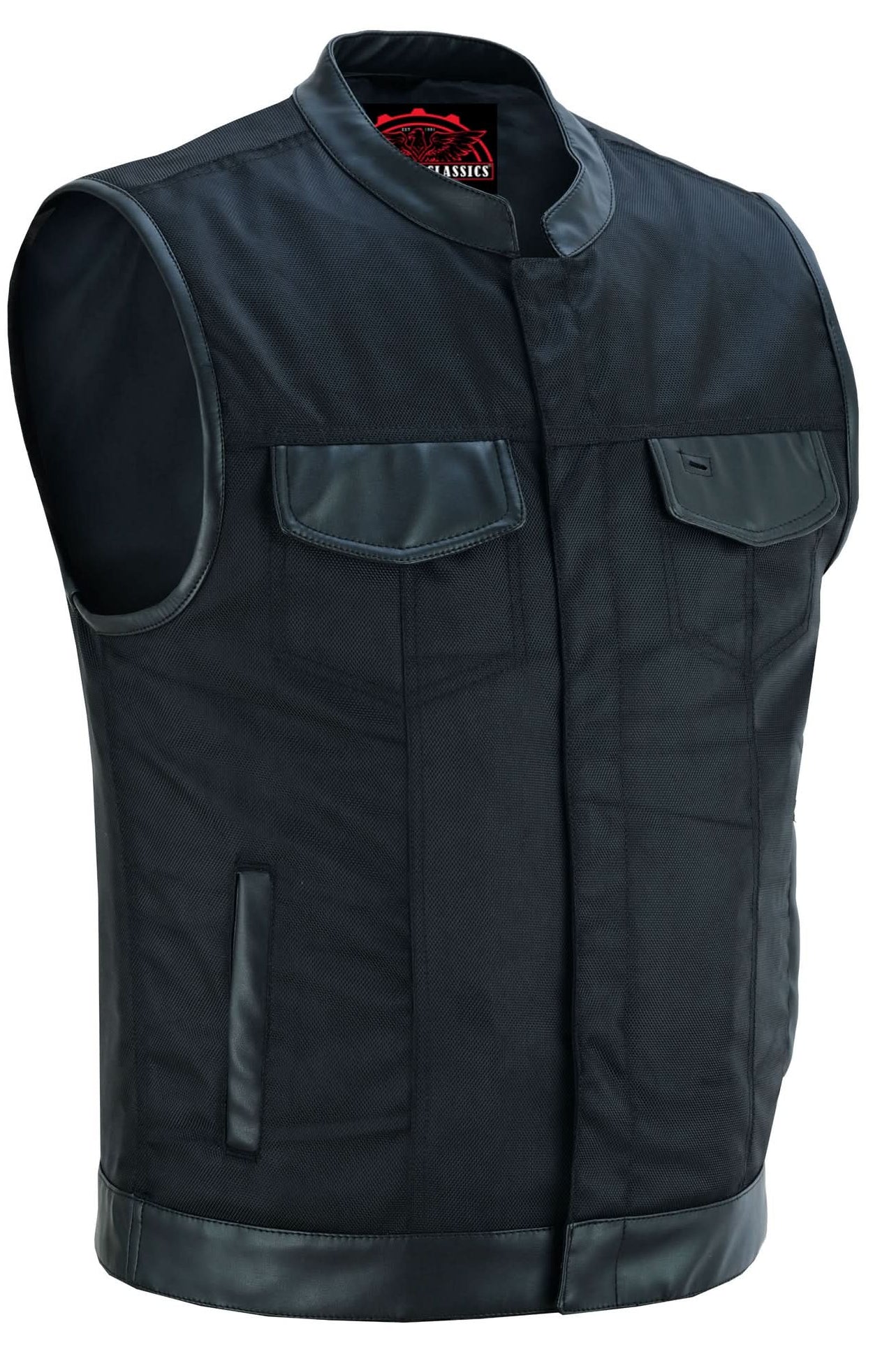 Shadowblend Men's  Black Motorcycle Textile Vest