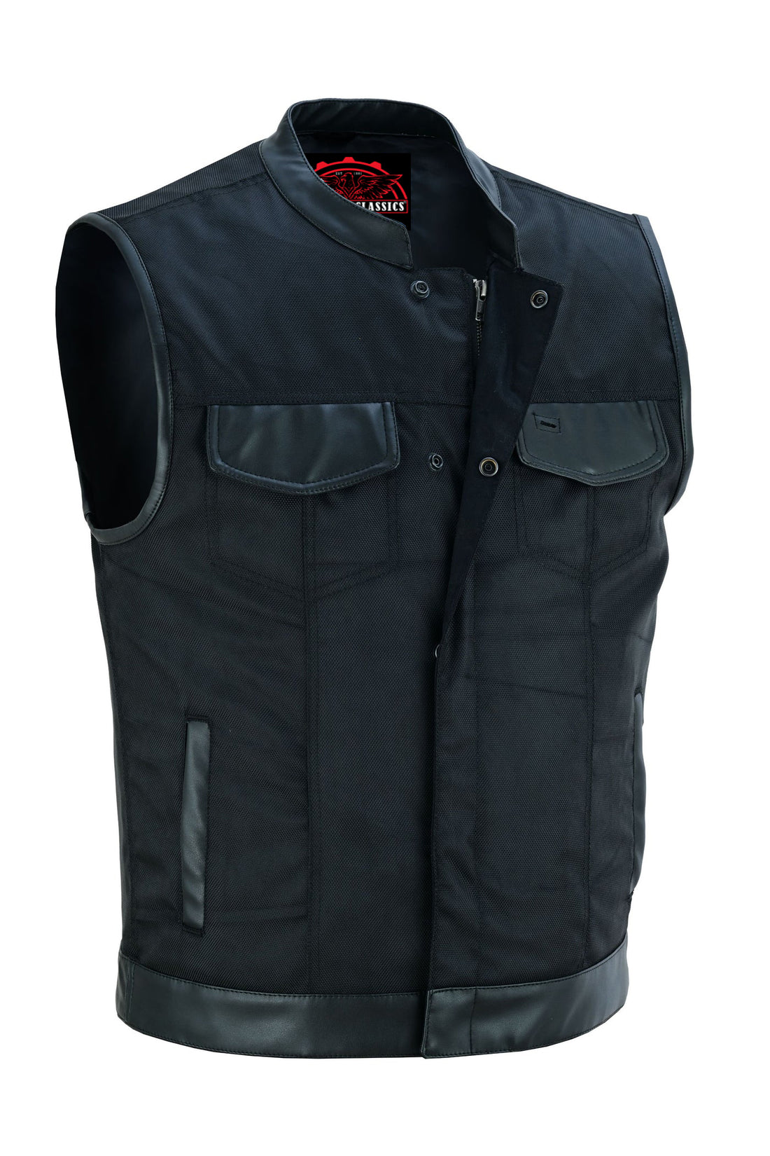 Shadowblend Men's  Black Motorcycle Textile Vest