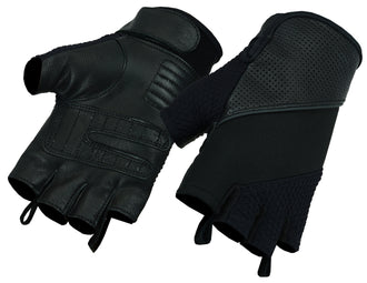 RC7 Leather/ Textile Fingerless Glove