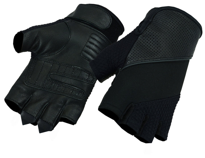 RoadFlex Men's Leather/ Textile Fingerless Gloves