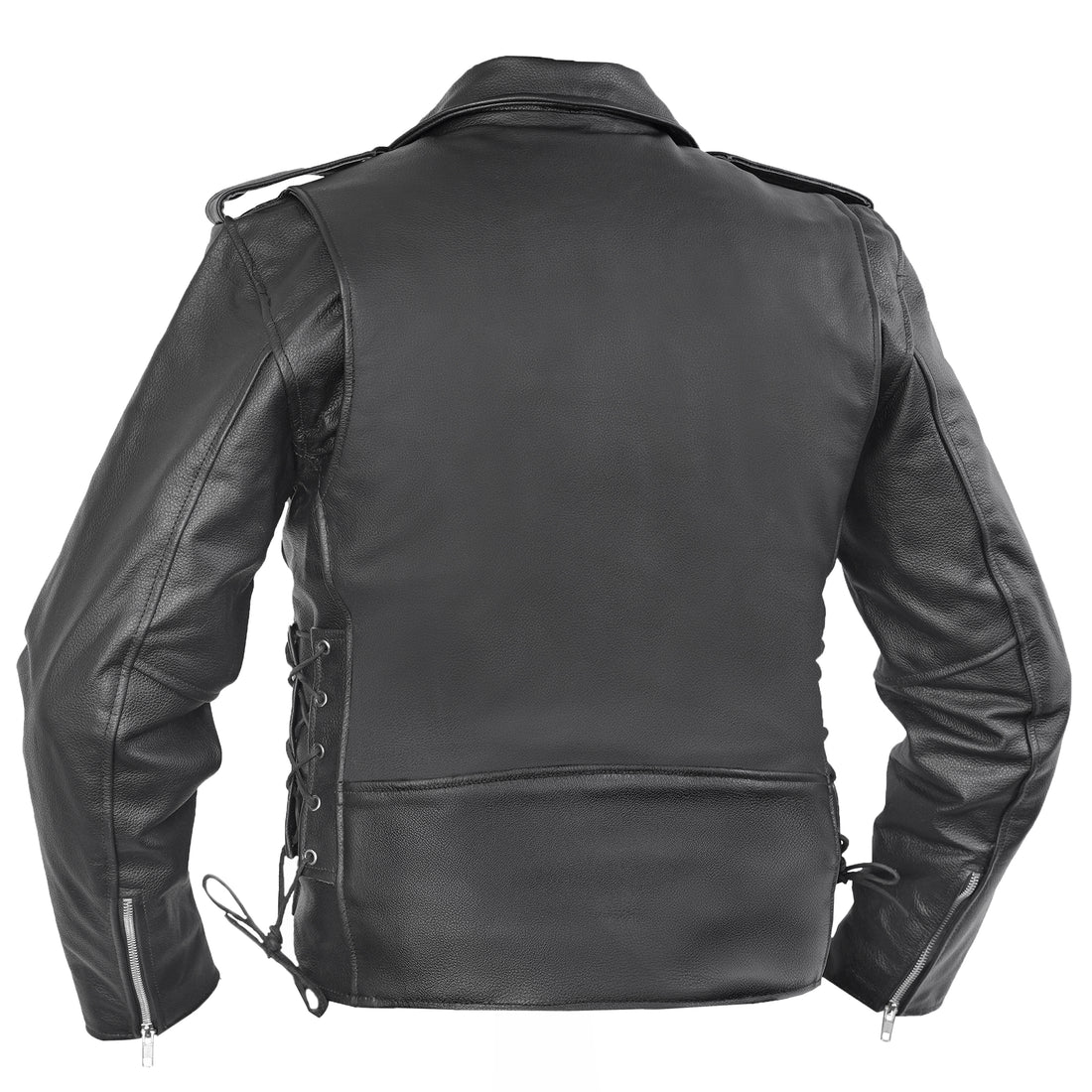 Classic Star Black Men's Leather Motorcycle Jacket