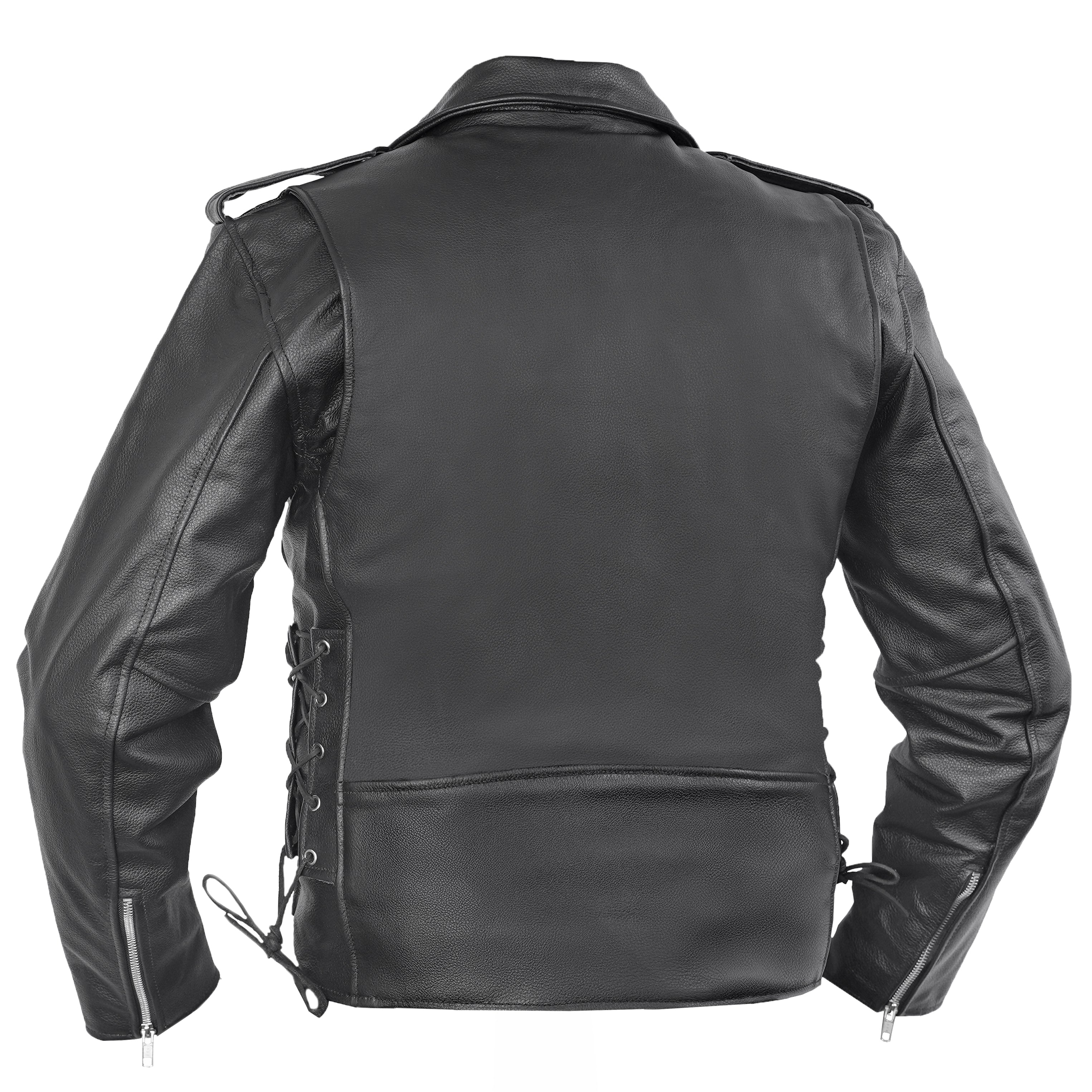 Classic Star Black Men's Leather Motorcycle Jacket