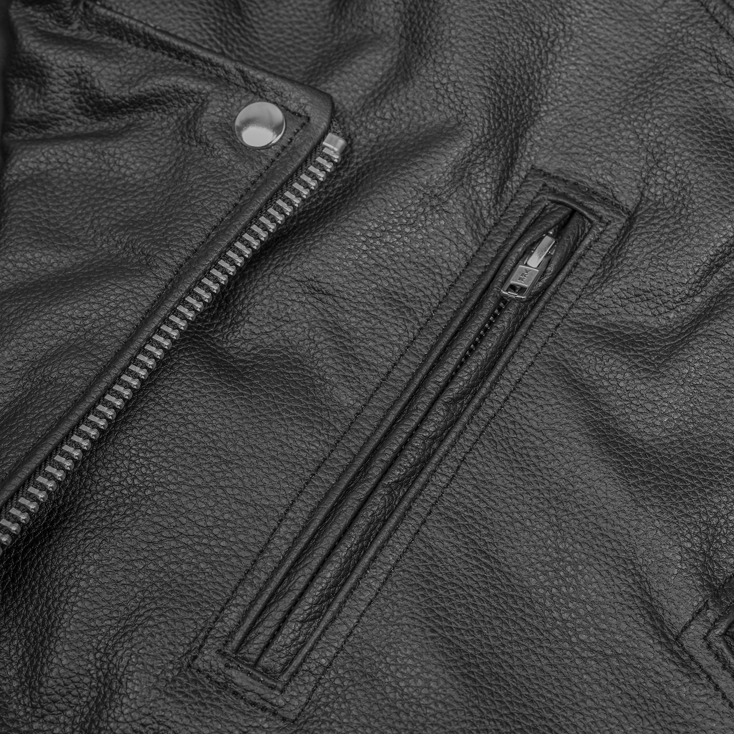 Classic Star Black Men's Leather Motorcycle Jacket