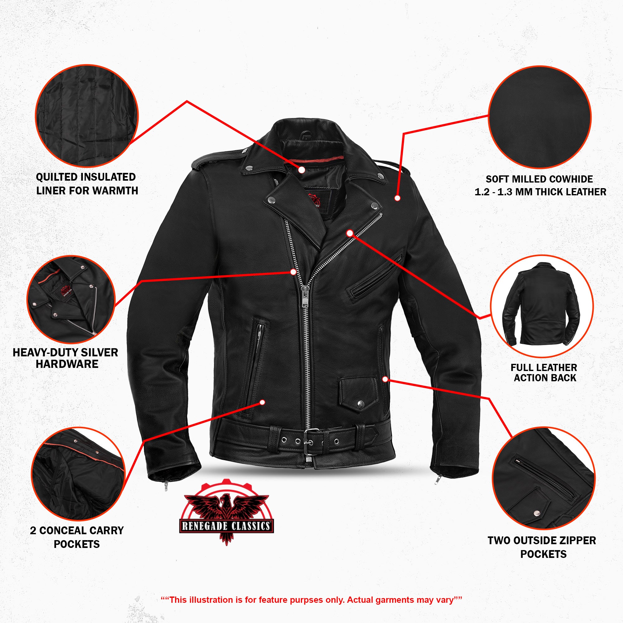 Command™ Men's Tall Motorcycle Jacket