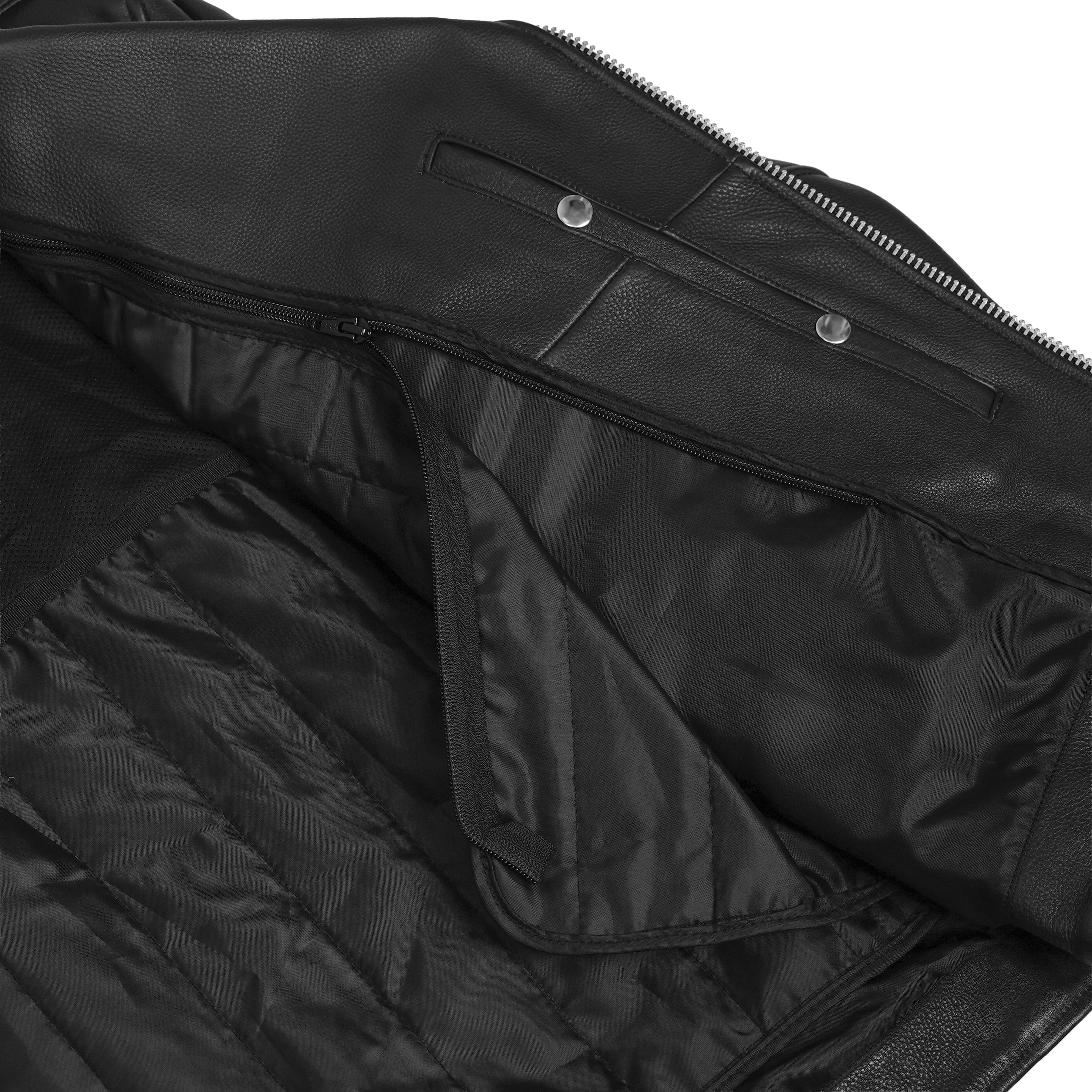 Jansen™ Men's Leather Motorcycle Jacket - Black