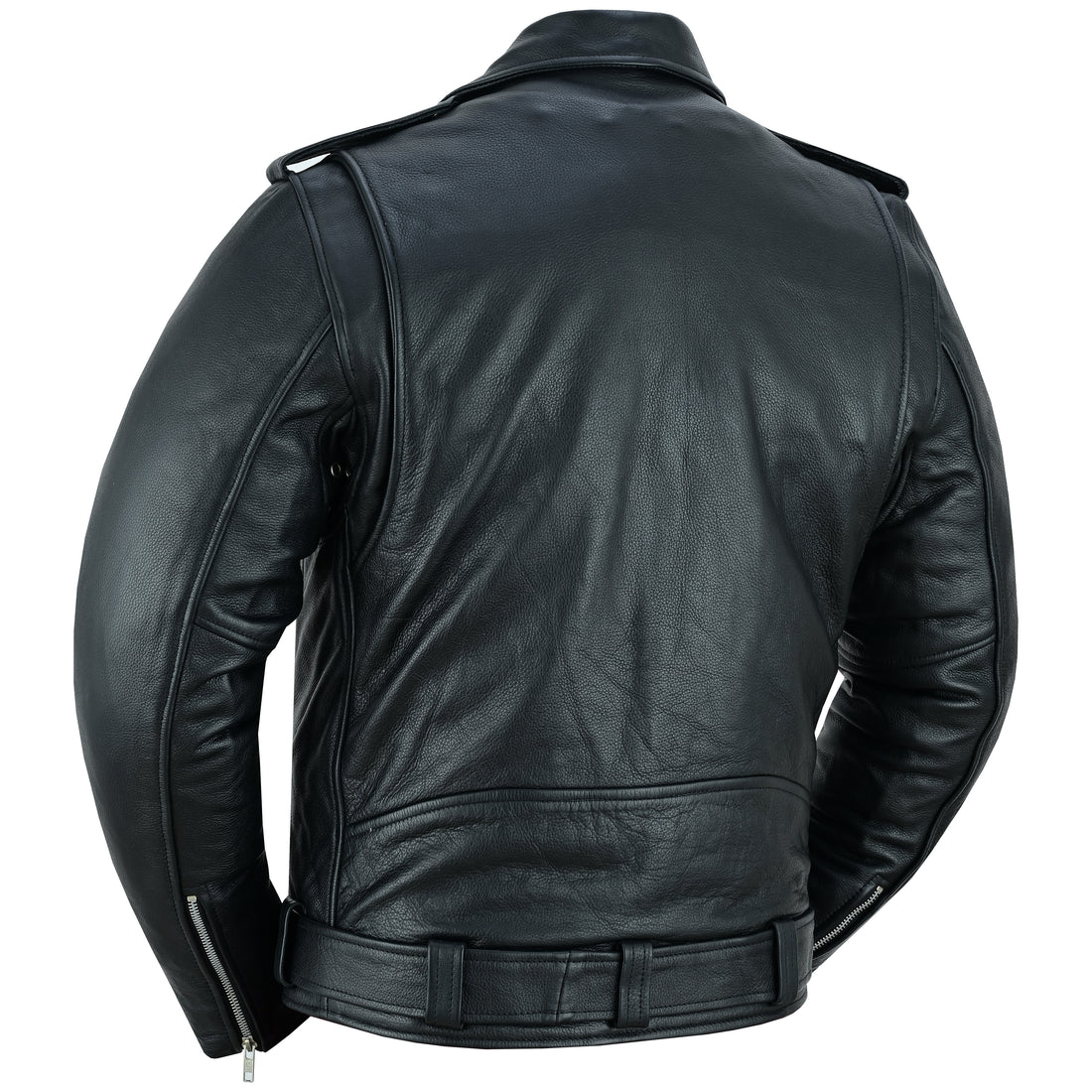 DS  Men's Premium Classic Plain Side Police Style Jacket - Black