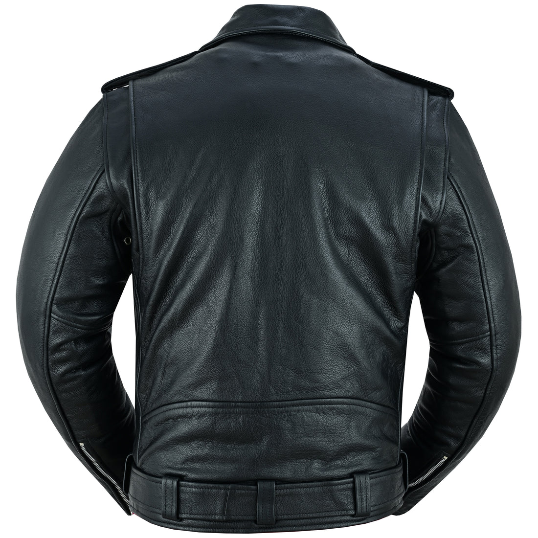 DS  Men's Premium Classic Plain Side Police Style Jacket - Black