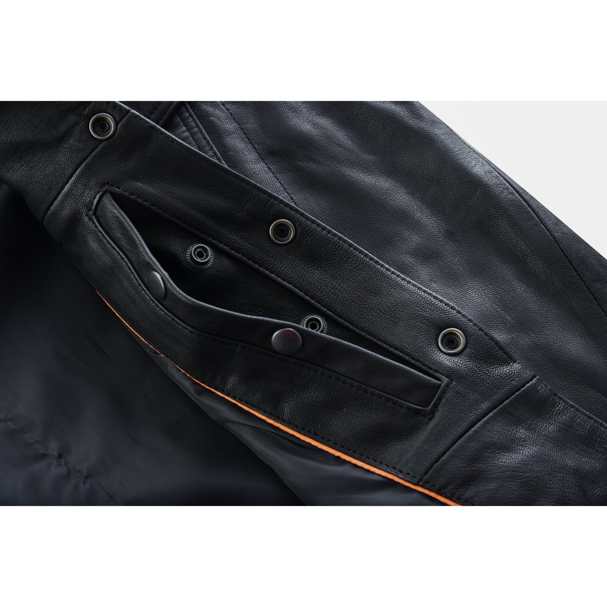 Midnight Men's Black Leather Motorcycle Shirt Men's Leather Jackets Renegade Classics