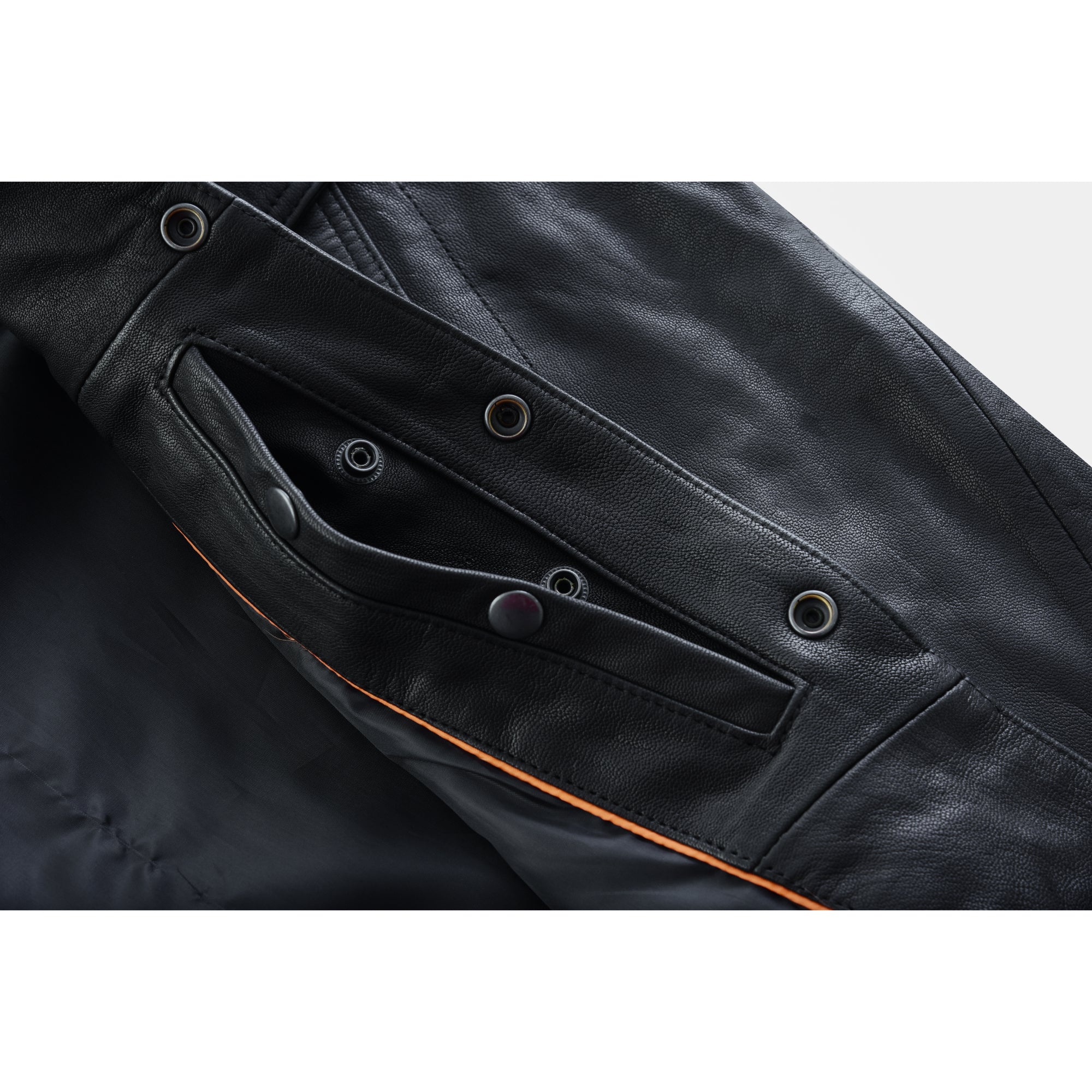 Midnight Men's Black Leather Motorcycle Shirt Men's Leather Jackets Renegade Classics